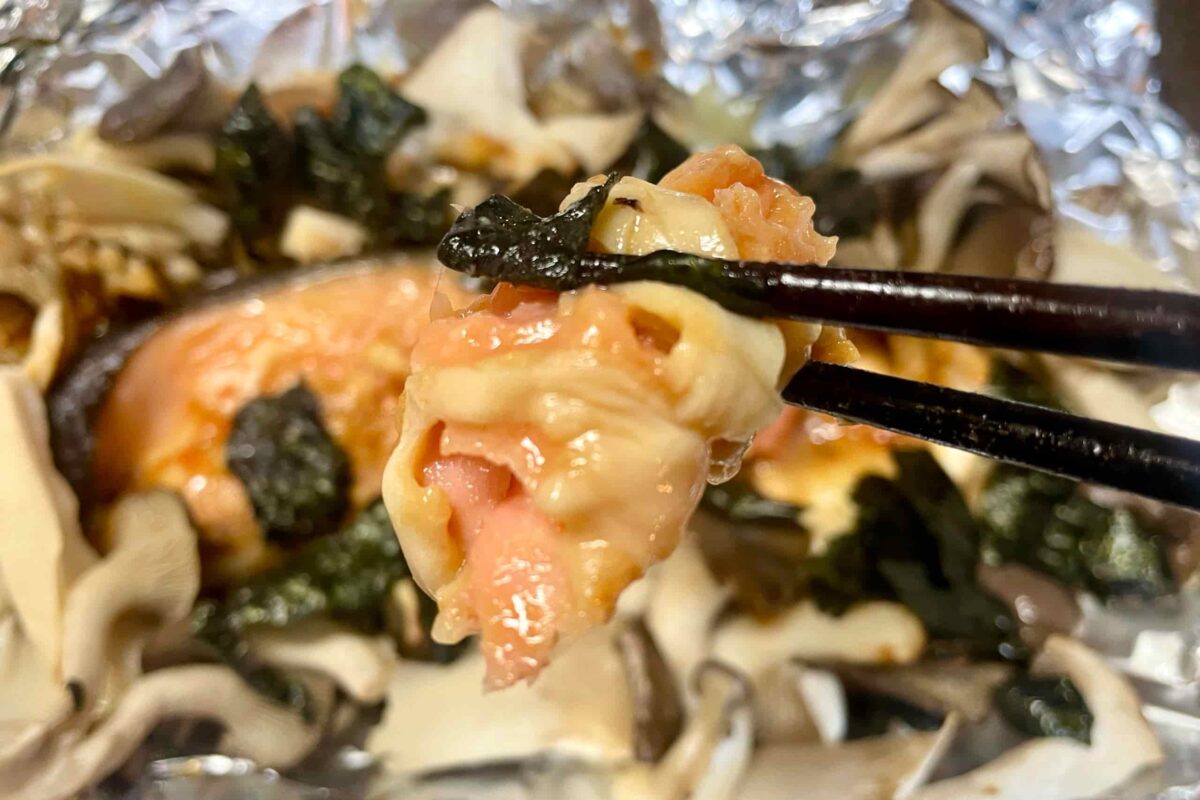 鮭ときのこのホイル焼き
