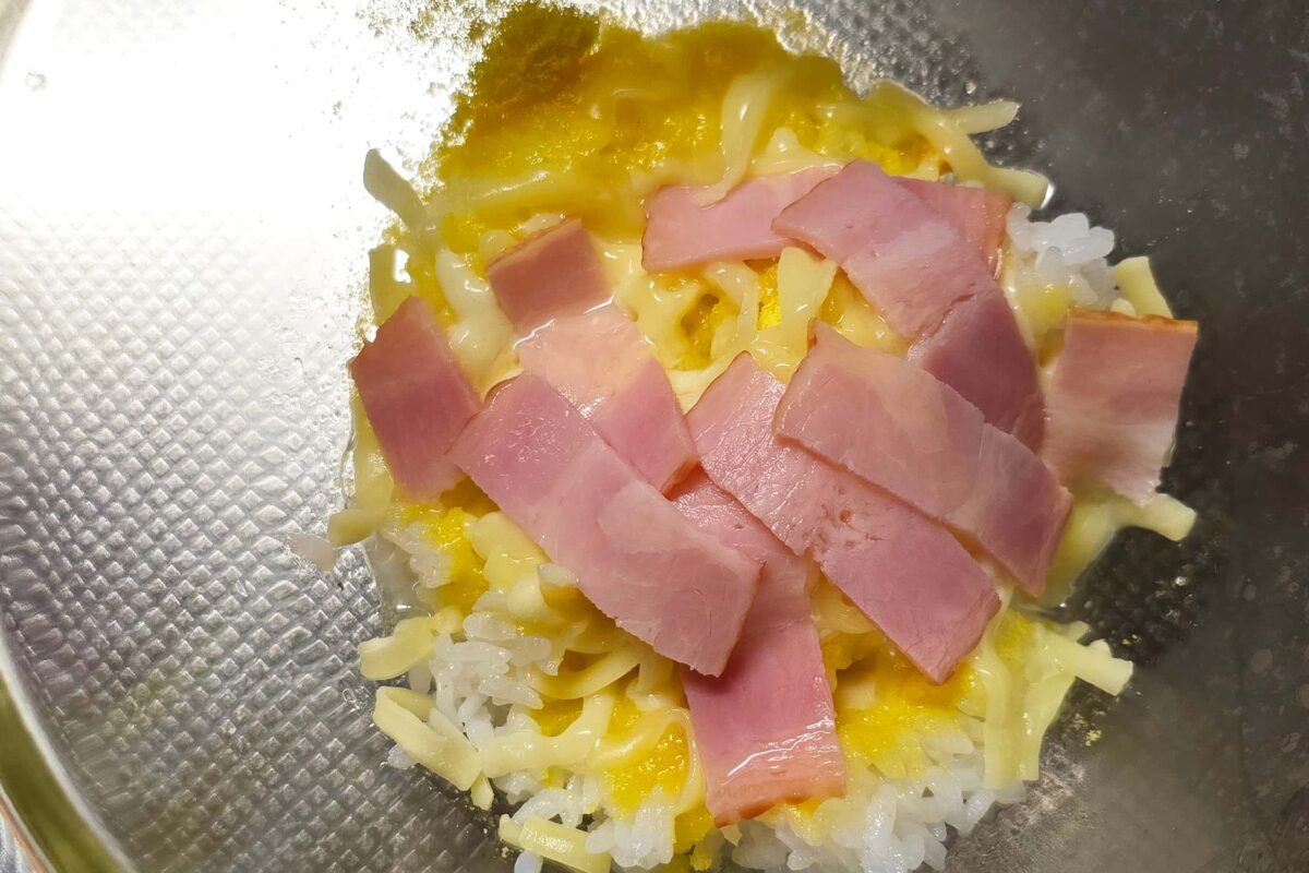 色々カップスープリゾット・ベーコン