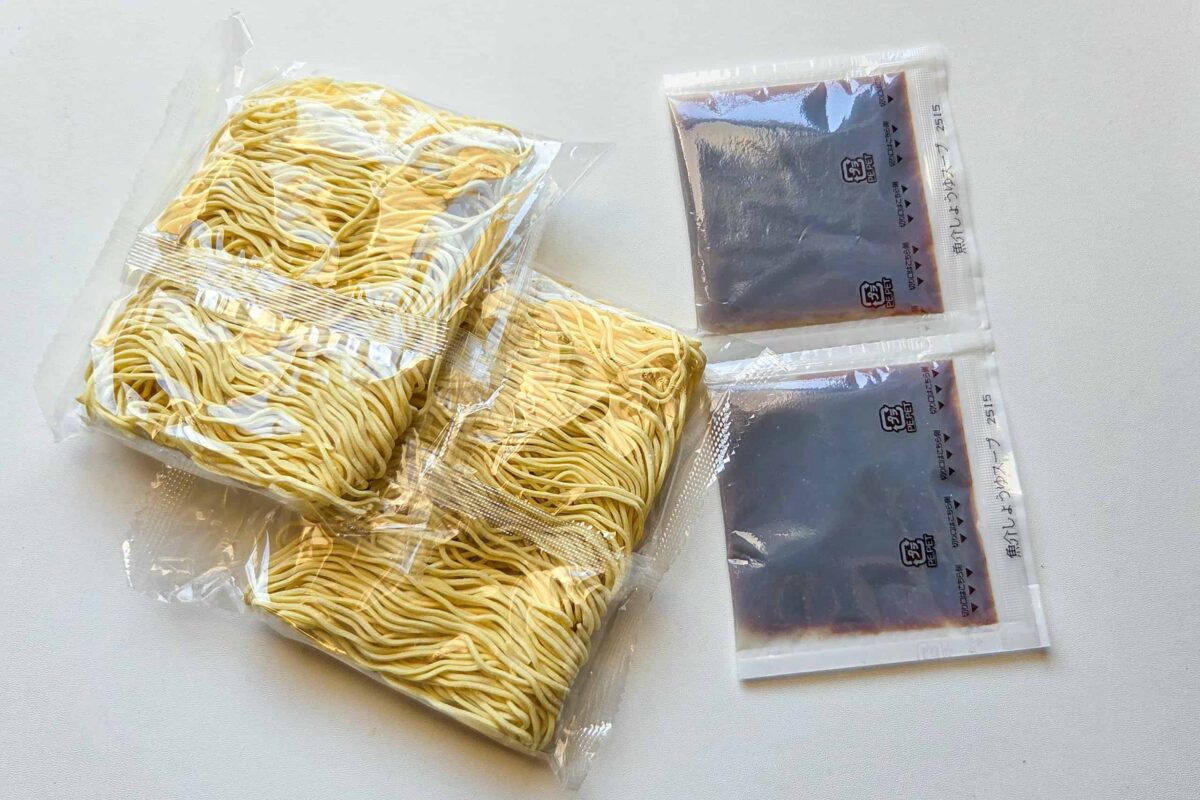 無印良品・生麺を熟成乾燥させたラーメン