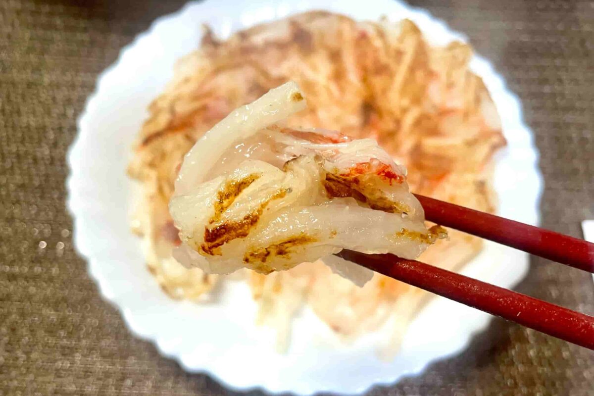 大根とカニカマの焼いたやつ
