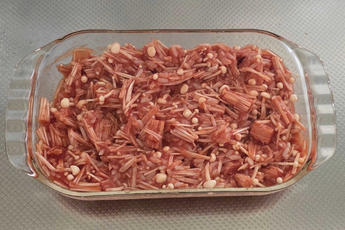 トマチーリゾット・混ぜる