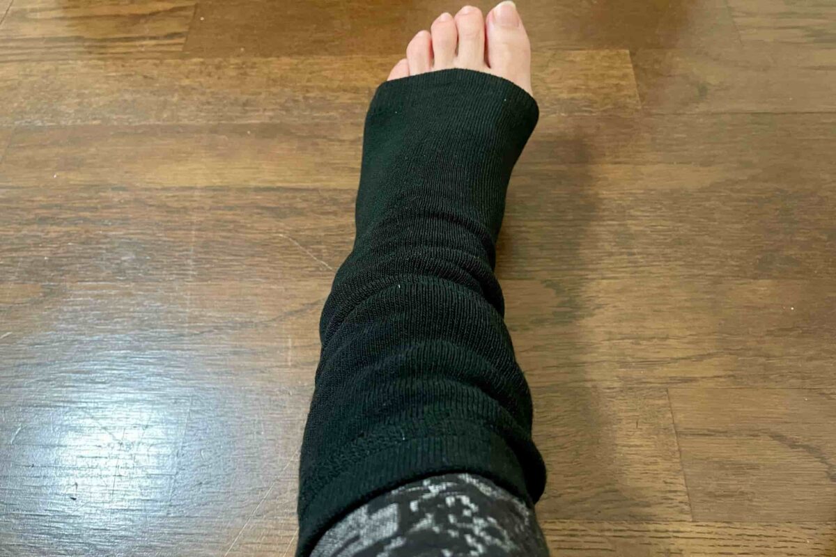 裏起毛パイルレッグウォーマー