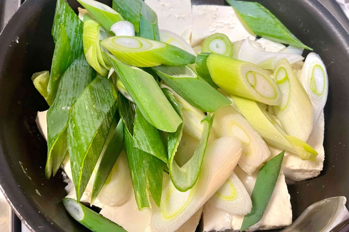 ネギ豆腐のうま煮