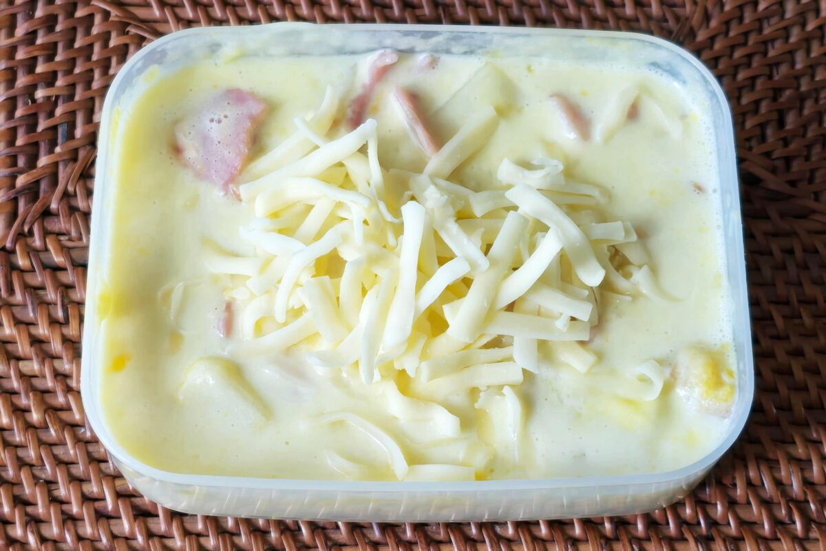 コーンスープでとろける餅・チーズ