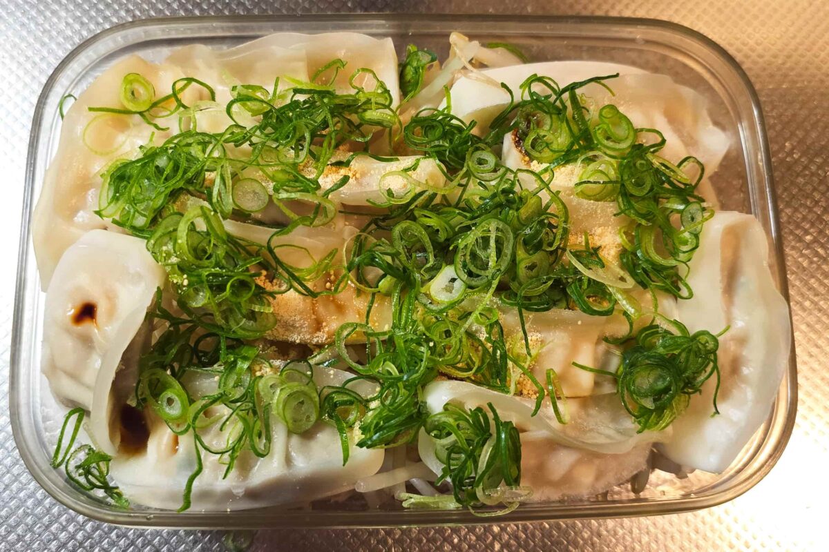 タッパー餃子鍋・ネギ