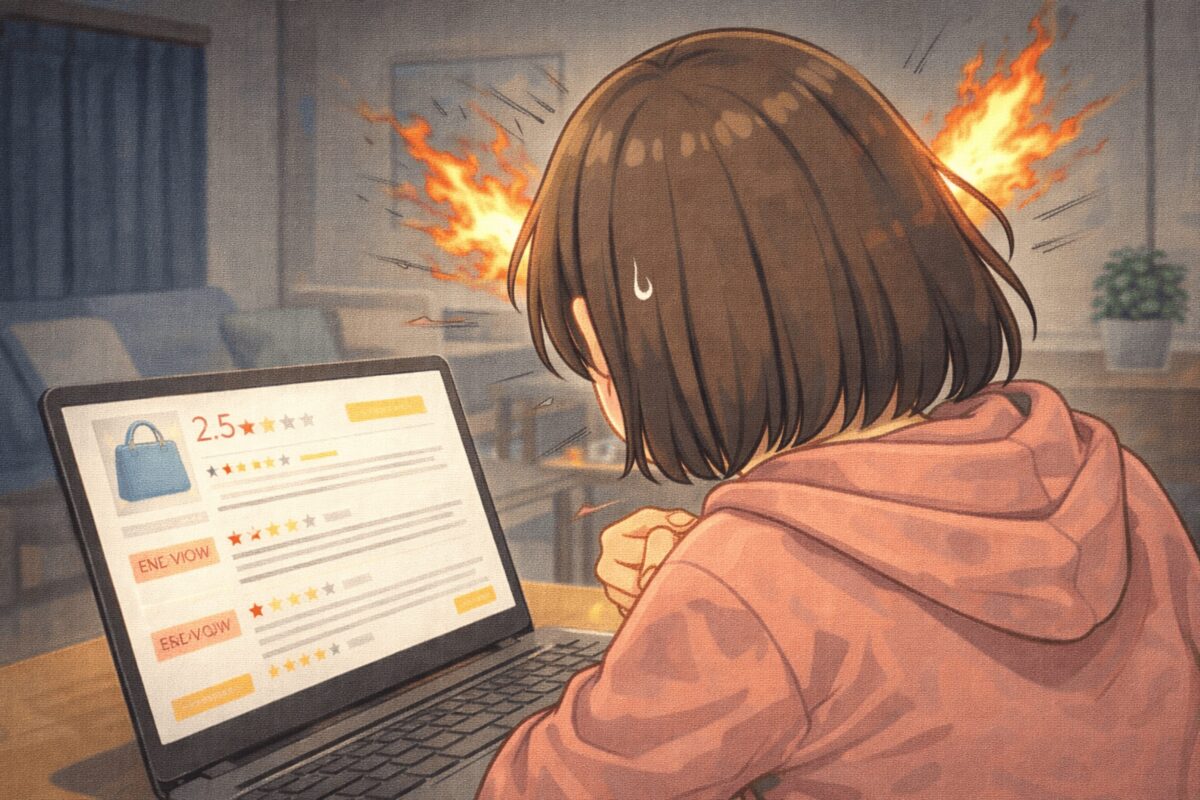 クチコミ欄にブチギレのイメージ