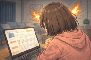 クチコミ欄にブチギレのイメージ