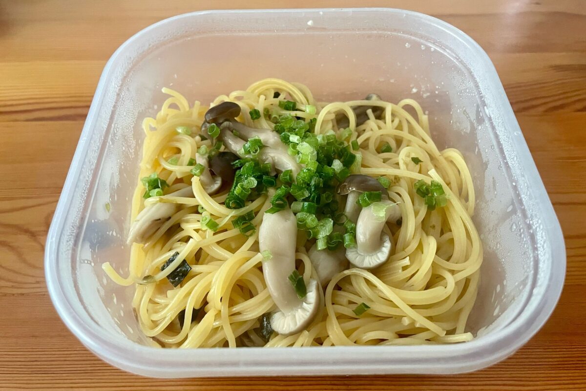 タッパーで出来るパスタ