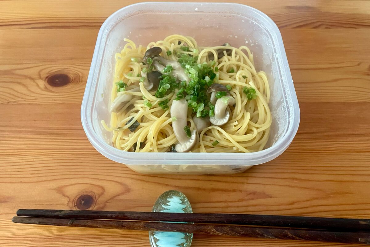 タッパーで出来るパスタ