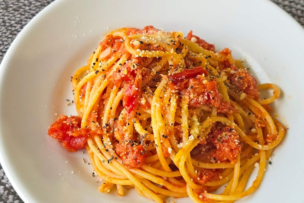 ツナトマトパスタ・完成