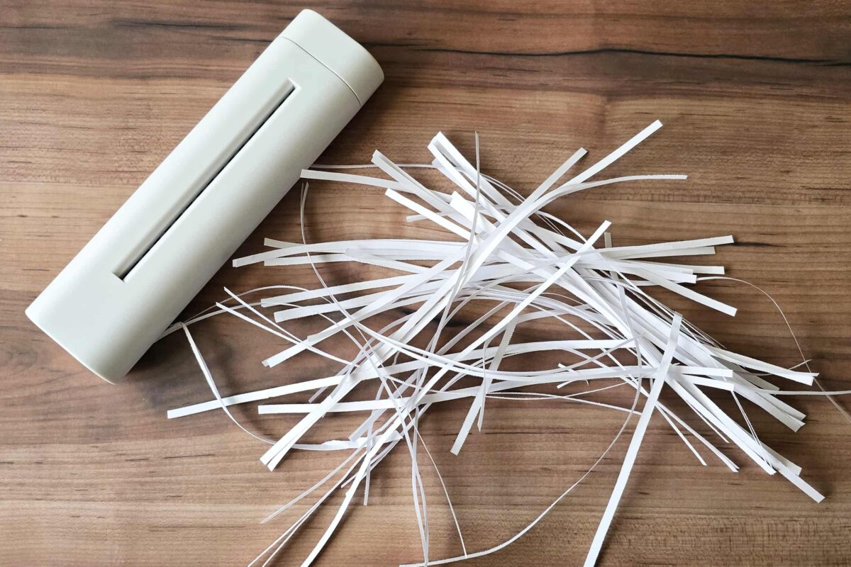 ハンドシュレッダー・裁断後