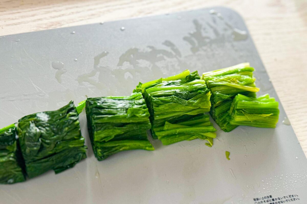 ほうれん草と厚揚げの中華炒め