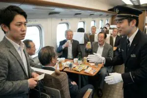 新幹線のグリーン車で“宴会騒ぎ”する年配者たち… 車掌に伝えるも「理不尽な対応」に疑問や共感の声
