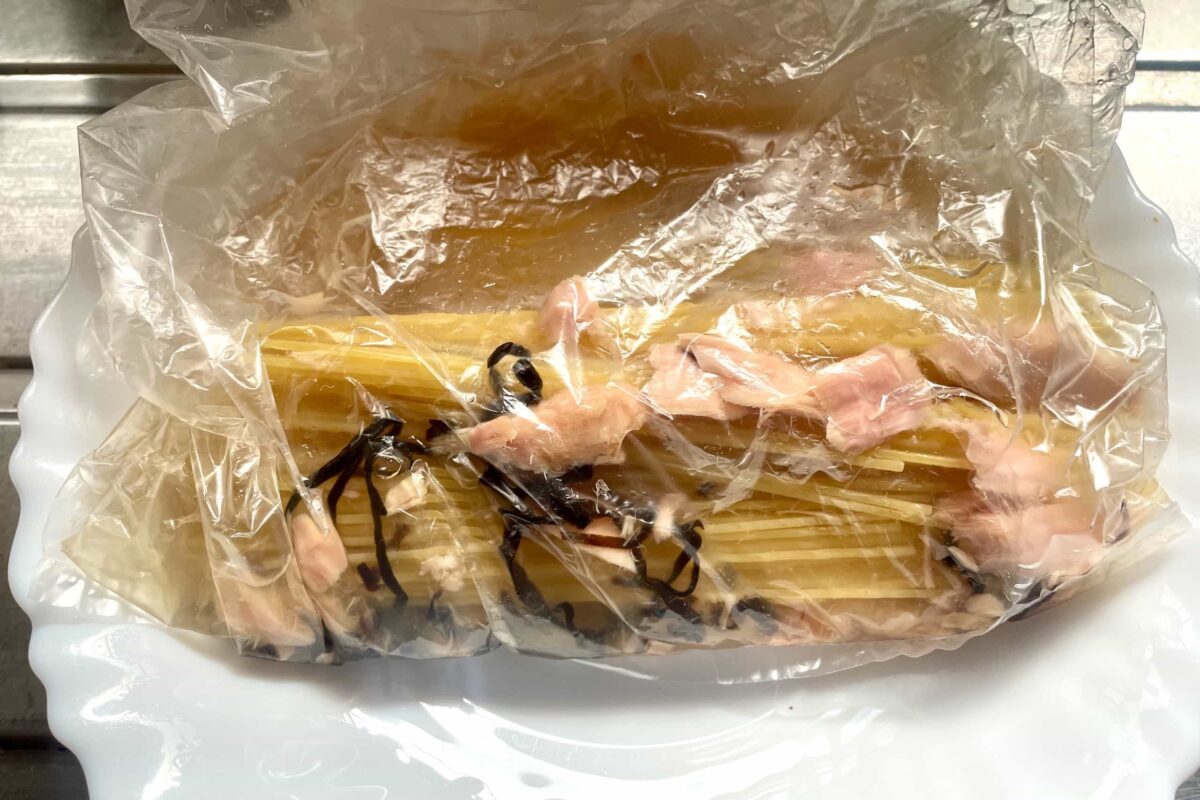 塩昆布ツナパスタ