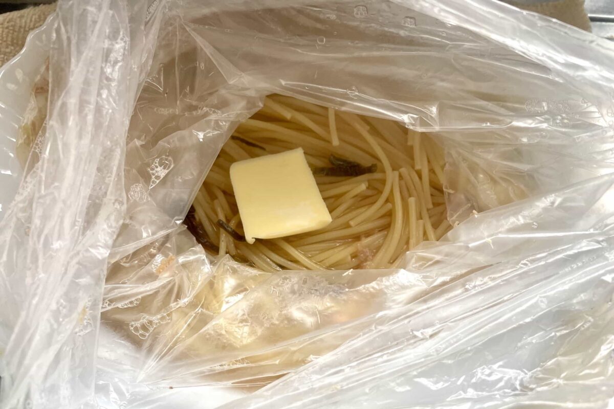 塩昆布ツナパスタ