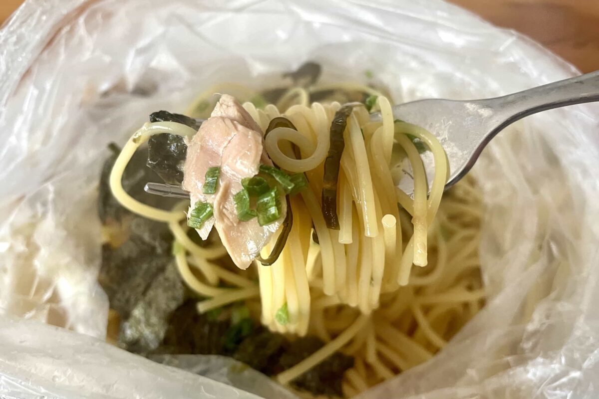 塩昆布ツナパスタ
