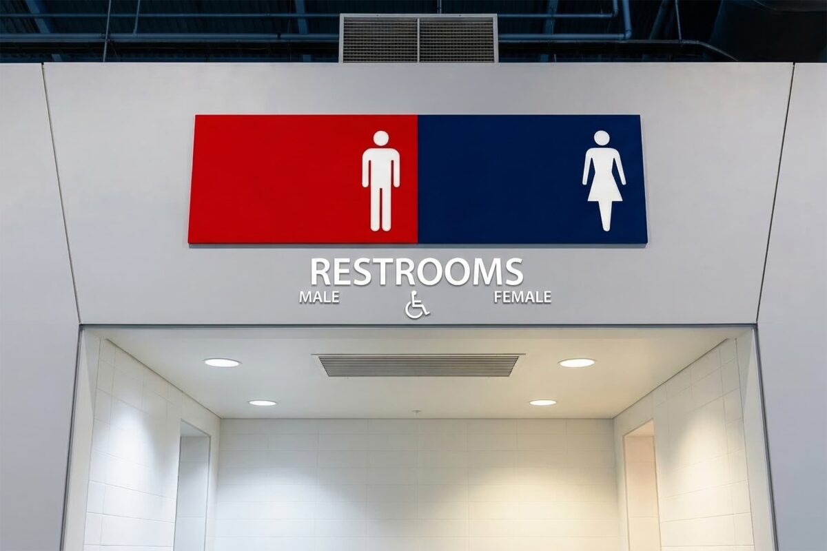 米国のトイレ表示イメージ（ピクトグラム）