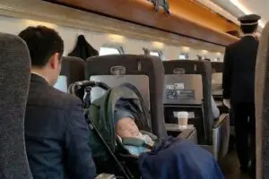 新幹線で通路にはみ出すベビーカーが…　車掌は素通りも対応に賛否「どうするのが正解？」