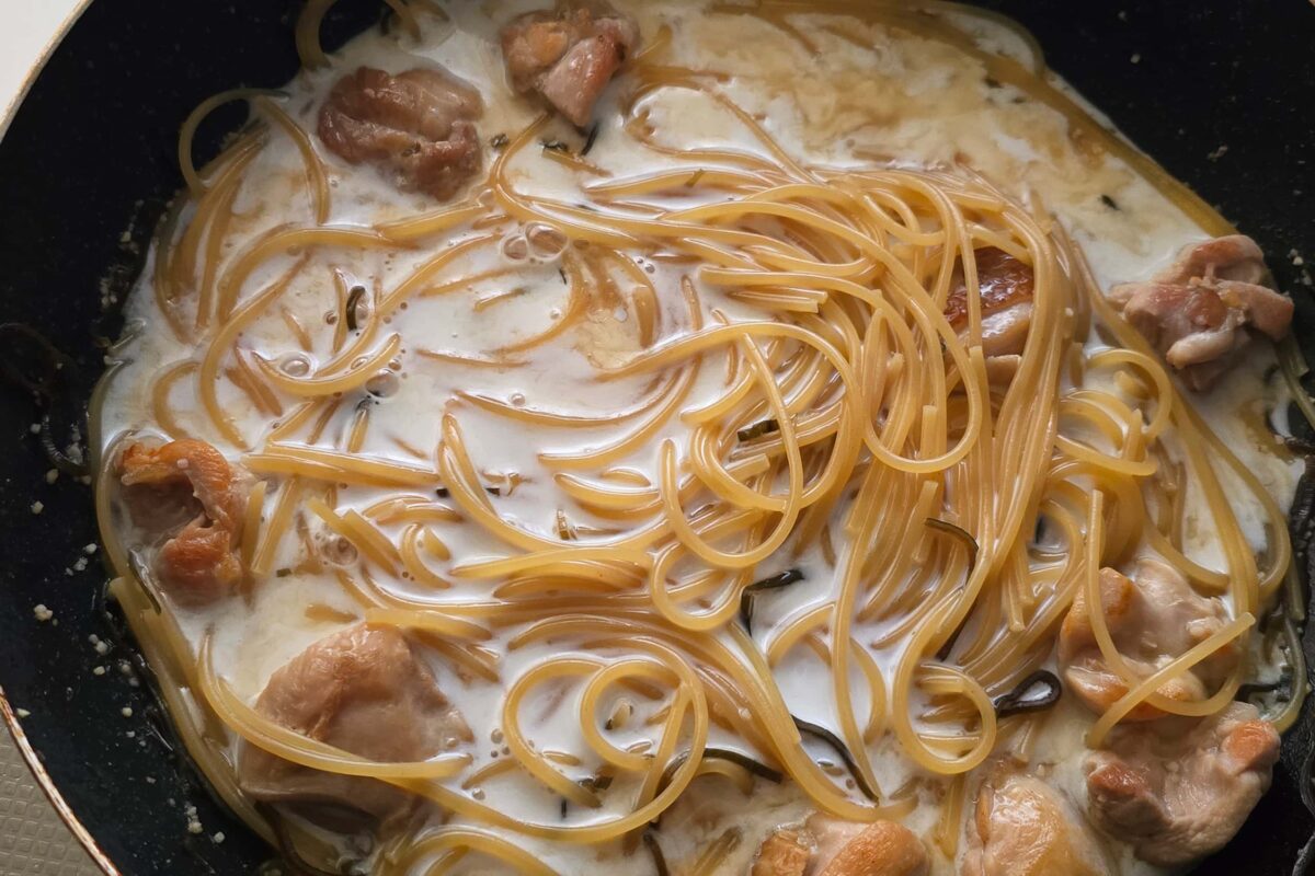 濃厚和風クリームパスタ