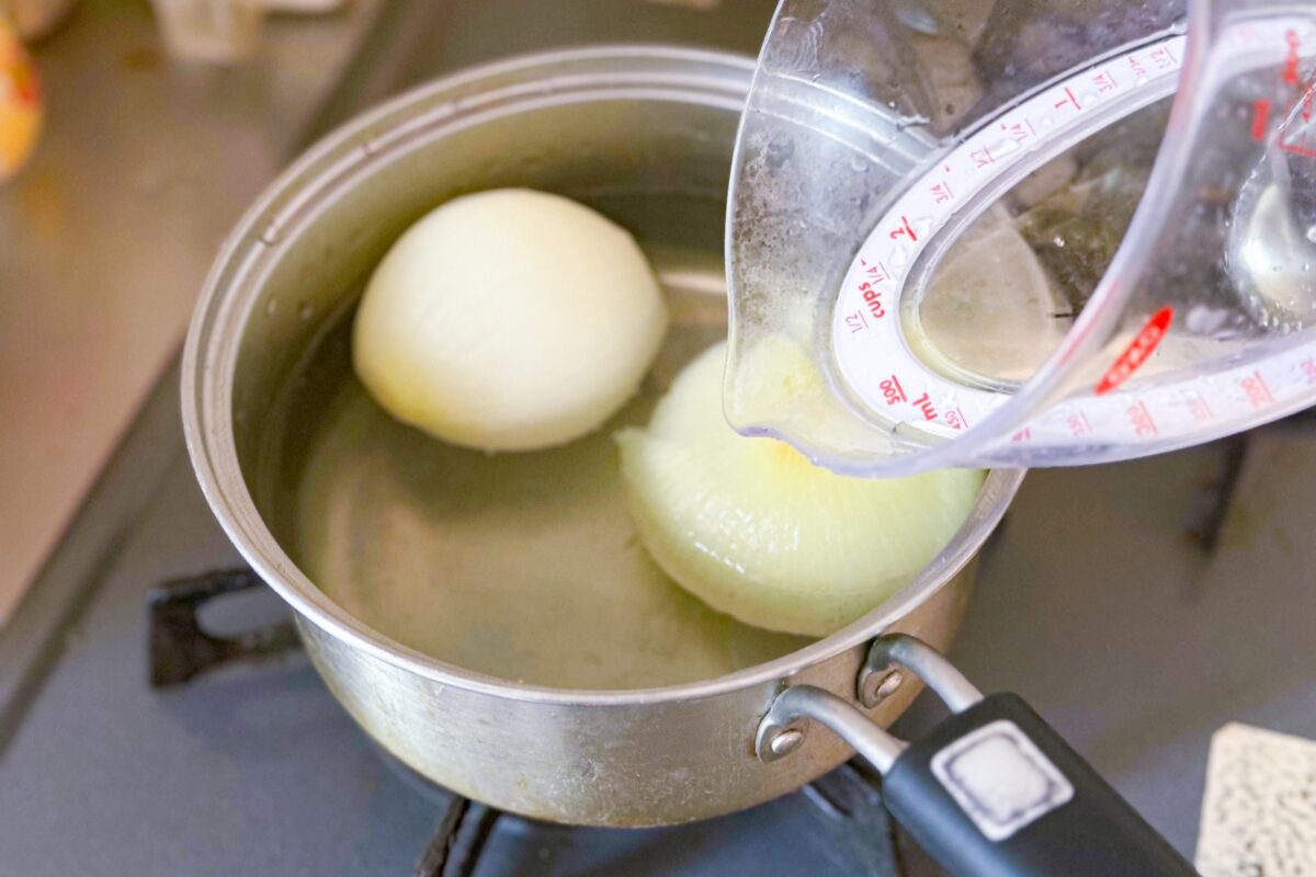 新玉ねぎのスープ