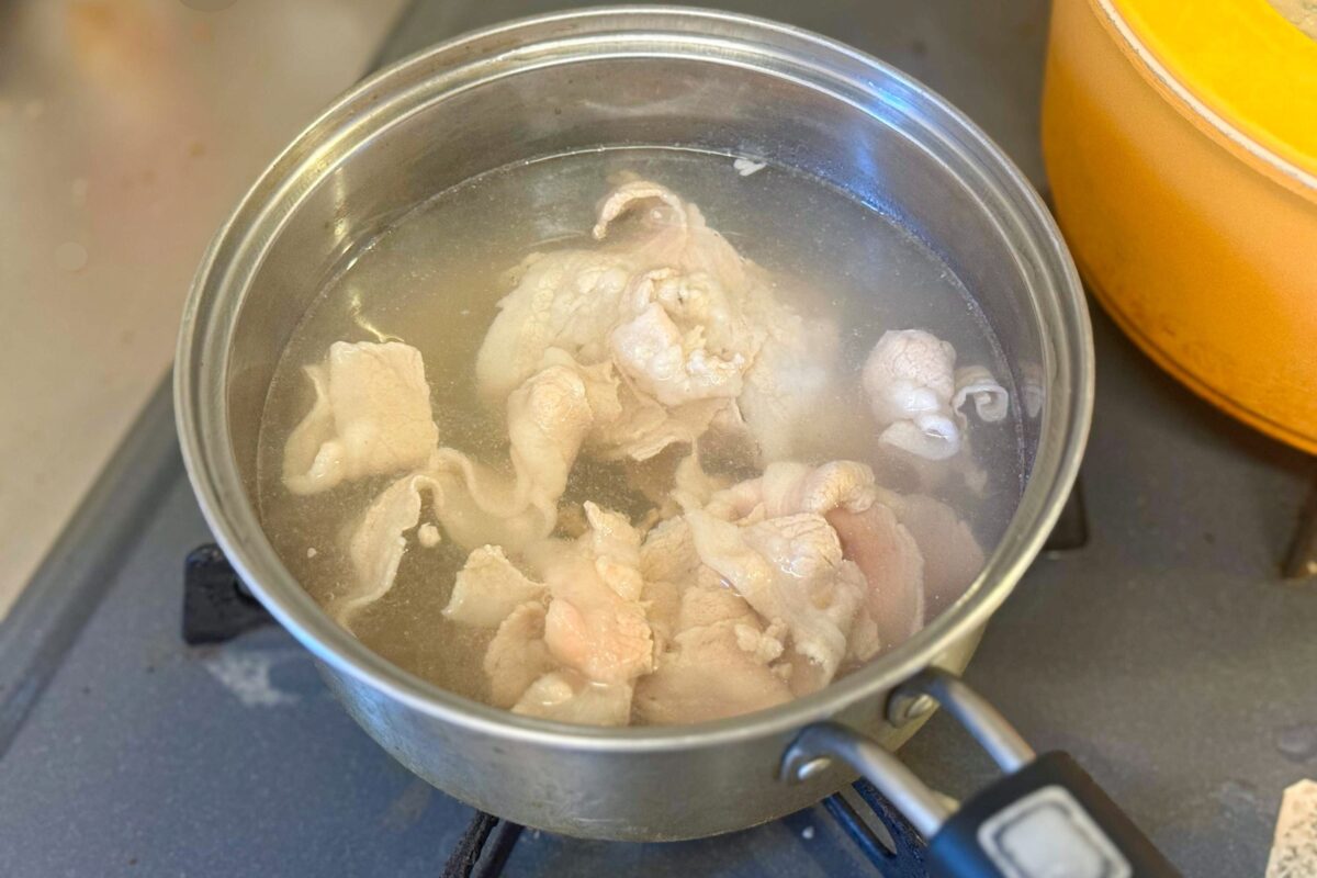 ごま香るやみつき豚しゃぶパスタ