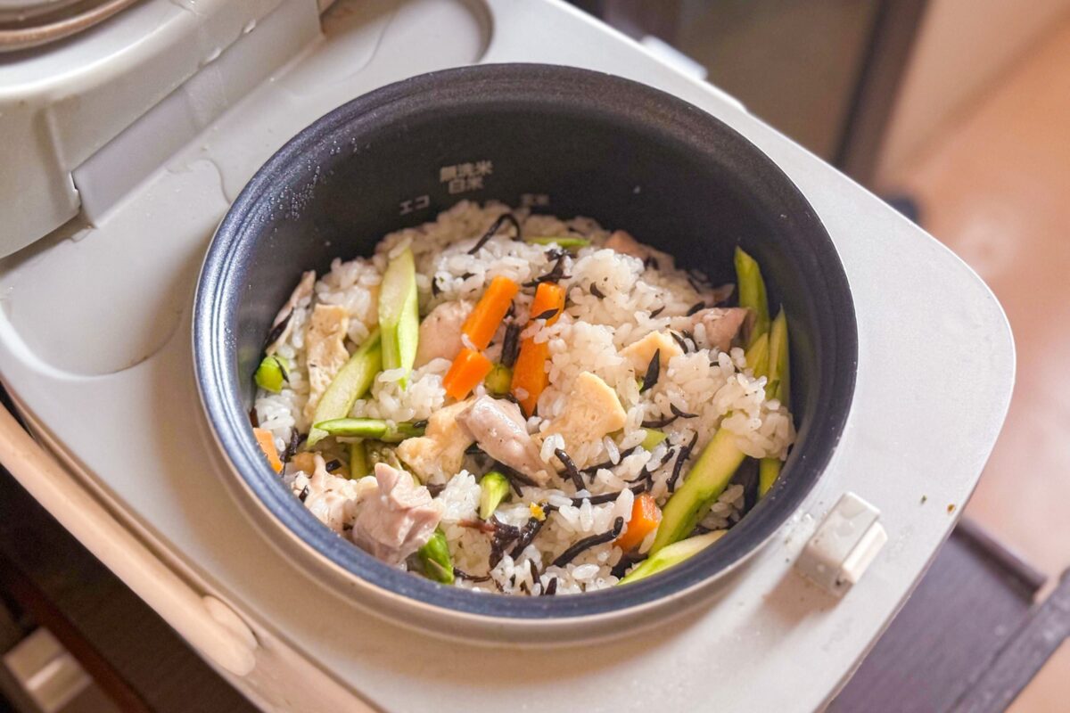 アスパラガスの炊き込みご飯