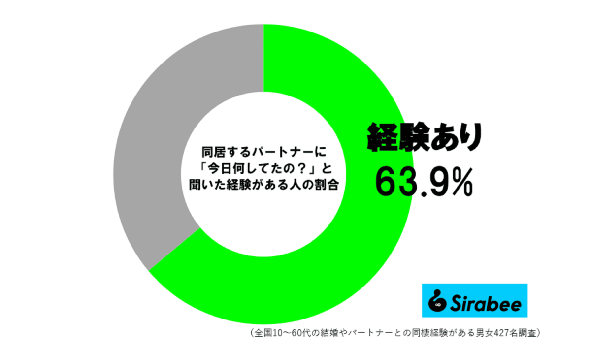 パートナーに「今日何してた？」聞いた経験