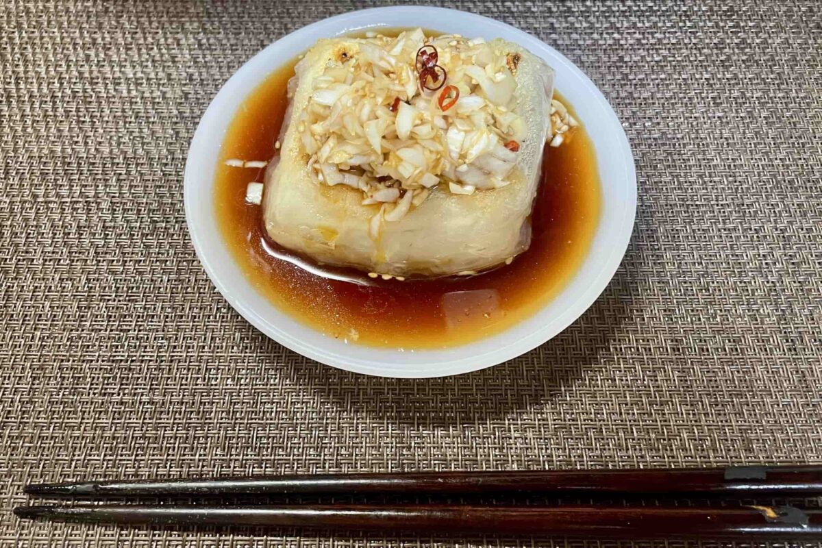豆腐の油淋鶏