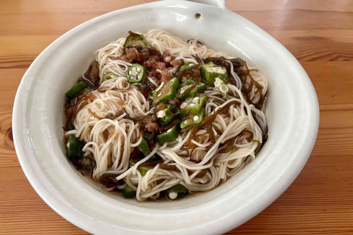 梅もずくそうめん
