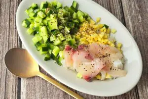 長谷川あかりさん、きゅうりを無心で刻んだ「あじのさっぱり丼」 火を使わず夏にぴったり