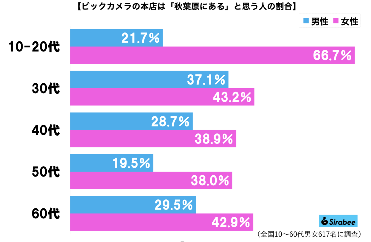 「ビックカメラ本店はどこ？」グラフ