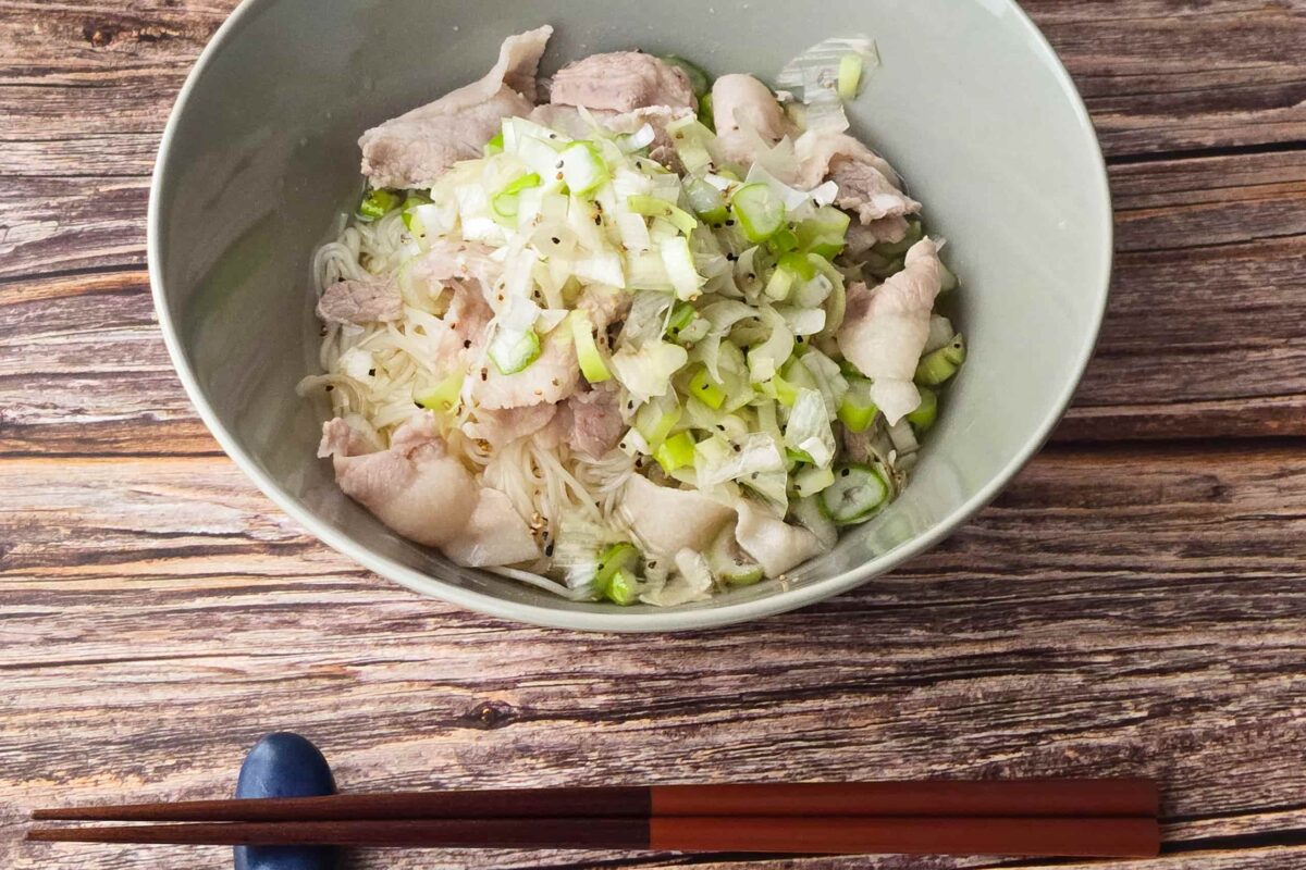 ねぎ塩豚しゃぶそうめん