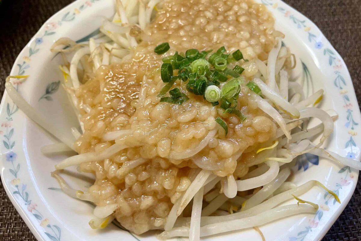 もやし揚げ玉ソース
