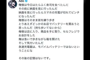 Ado、モバイルバッテリーと勘違いして“買ったモノ”　ファン「同じことしました」「めっちゃ分かる」