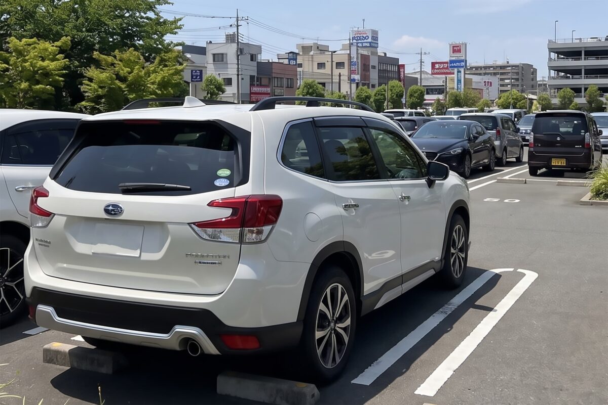 野外に駐車する車