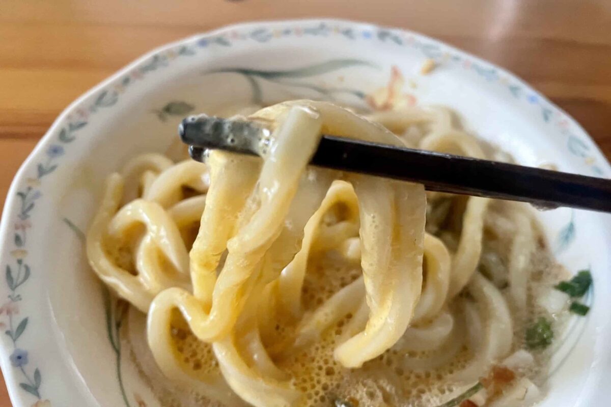 冷やし釜玉うどん
