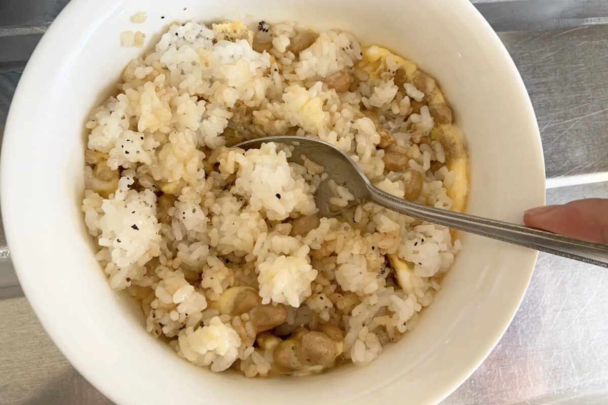 レンチン納豆チャーハン