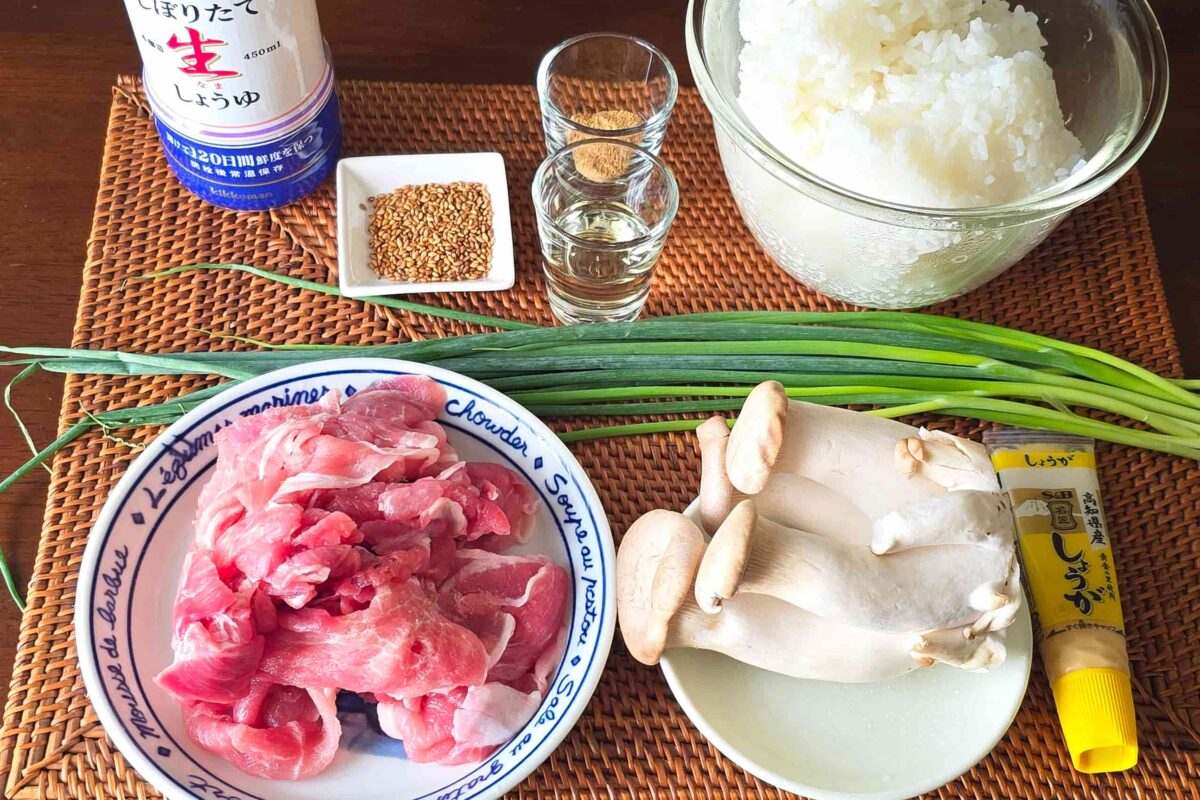 甘辛豚の混ぜご飯